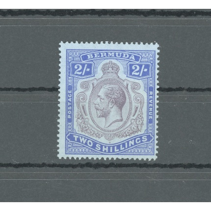 1924-32 BERMUDA, Stanley Gibbons n. 88 , GEORGE V Portrait , 2s. purple and bright blue/pale blue, MNH**