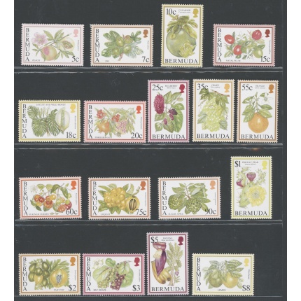 1994-95 BERMUDA - 17 valori-Frutti Catalogo Michel n. 650-54+659-64+673-78 - MNH**