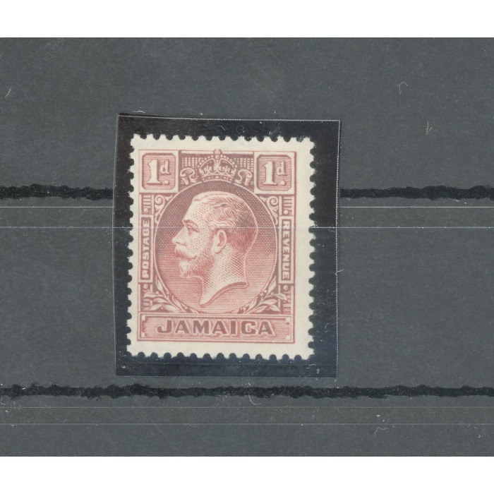 1929-32 JAMAICA - Giorgio V - Stanley Gibbons n. 108 - 1d. scarlet - Die I - multiscript  CA - MNH**