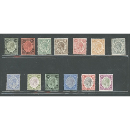 1922-33 BRITISH HONDURAS, Stanley Gibbons n. 124-37 - Serie di 13 valori - MH*