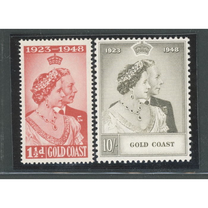 1948 Gold Coast - Stanley Gibbons n. 147-48 - Elisabetta II -  Royal Silver Wedding - MNH**
