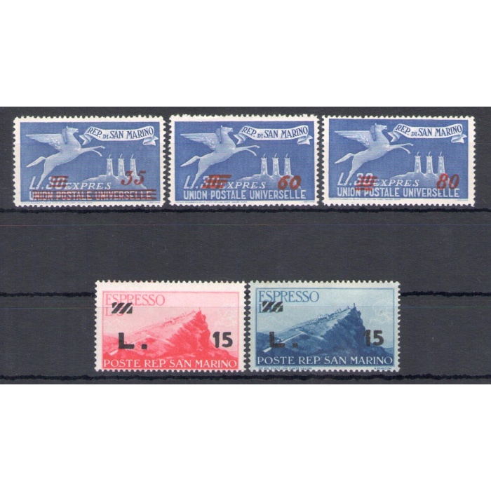 1947-48 San Marino - Espressi - n. 16-20 - 5 valori - MNH**