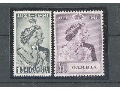 1948 Gambia - Stanley Gibbons n. 164-165 - Elisabetta II -  Royal Silver Wedding - MNH**