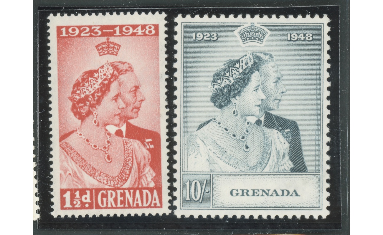 1948 Grenada - Stanley Gibbons n. 166-67 - Elisabetta II -  Royal Silver Wedding - MNH**