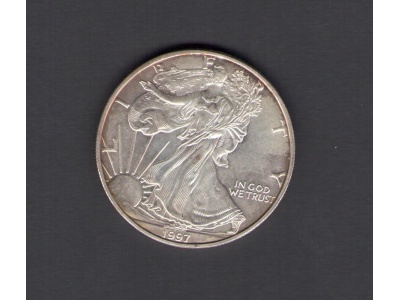 1997 STATI UNITI, 1 $ Liberty  (Aquila) Argento FDC