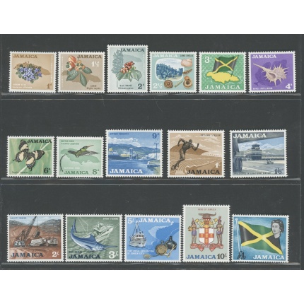 1964-68 JAMAICA -  Elisabetta II -  Stanley Gibbons n. 217-32 - Serie 16 valori - MNH**