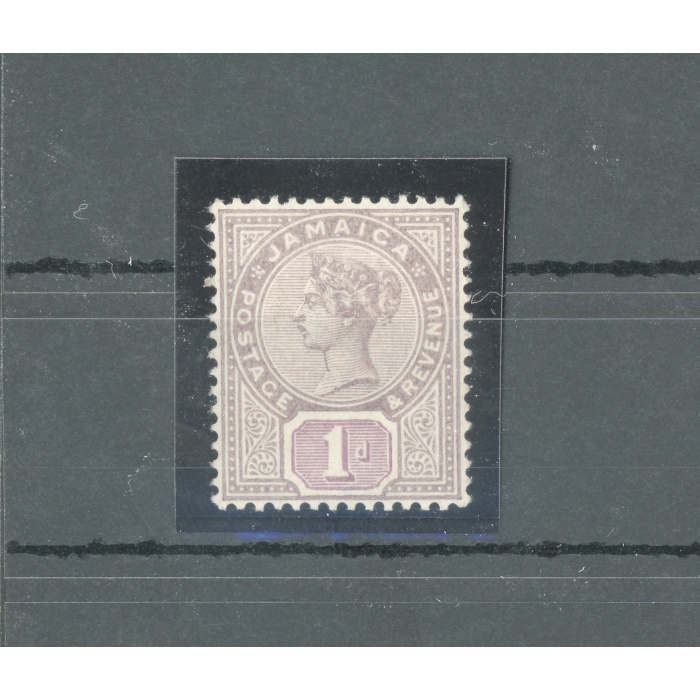 1889-91 JAMAICA -  Regina Vittoria - Stanley Gibbons n. 27 - 1d. purple and mauve - watermark Crown CA - MNH**