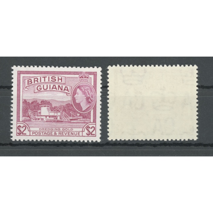 1961 British Guiana - Stanley Gibbons n. 344 - 2$ deep mauve - MNH**