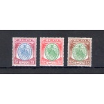 1949-55 NEGRI SEMBILAN, Stanley Gibbons n. 60-62 - 3 Alti valori - MNH**