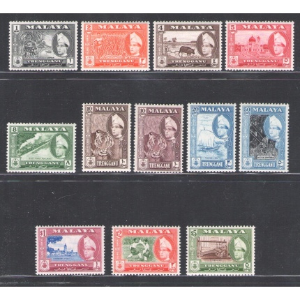 1957-63 Malaysian States - Trengganu - Stanley Gibbons n. 89-99 - serie di 12 valori - MNH**