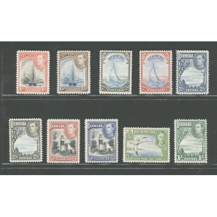 1938-52 BERMUDA, Stanley Gibbons n. 110-115 - serie di 10 valori - MNH**