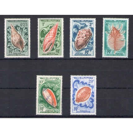 1962-63 Wallis et Futuna - Yvert n.  162-167 - Conchiglie - 6 valori - MNH**
