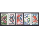 1961-63 Tchad Repubblica - Catalogo Yvert Posta Aerea n. 2-6 - Uccelli - 5 valori - MNH**