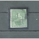 1852-55 BARBADOS, Stanley Gibbons n. 2 - 1/2 d. deep green - Usato
