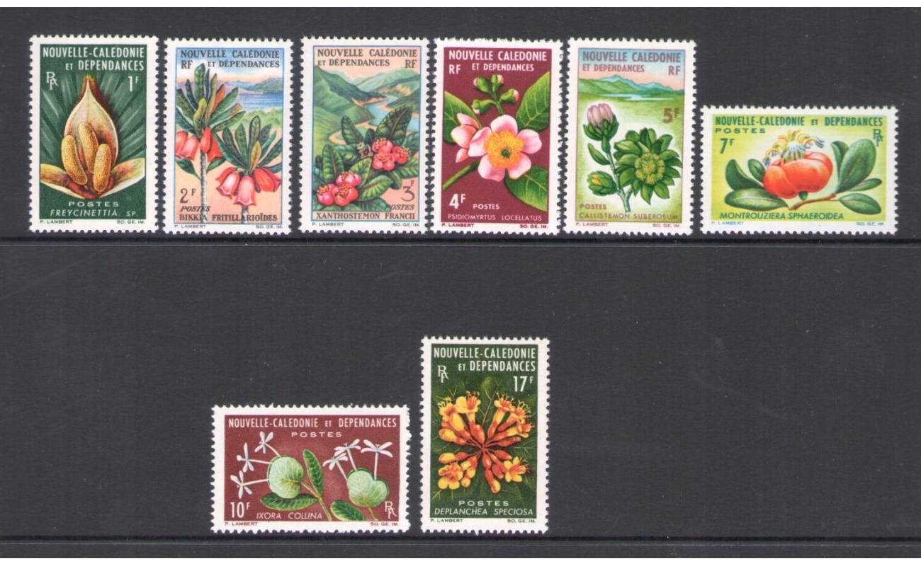 1964-65 Nouvelle Caledonie - Catalogo Yvert n. 314-21  - Fiori - 8 valori  MNH**