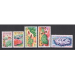 1963 Cote Francaise des Somalis - Catalogo Yvert n. 316-317 + Posta Aerea 34-36 - Fauna Corallina - 5 valori - MNH**