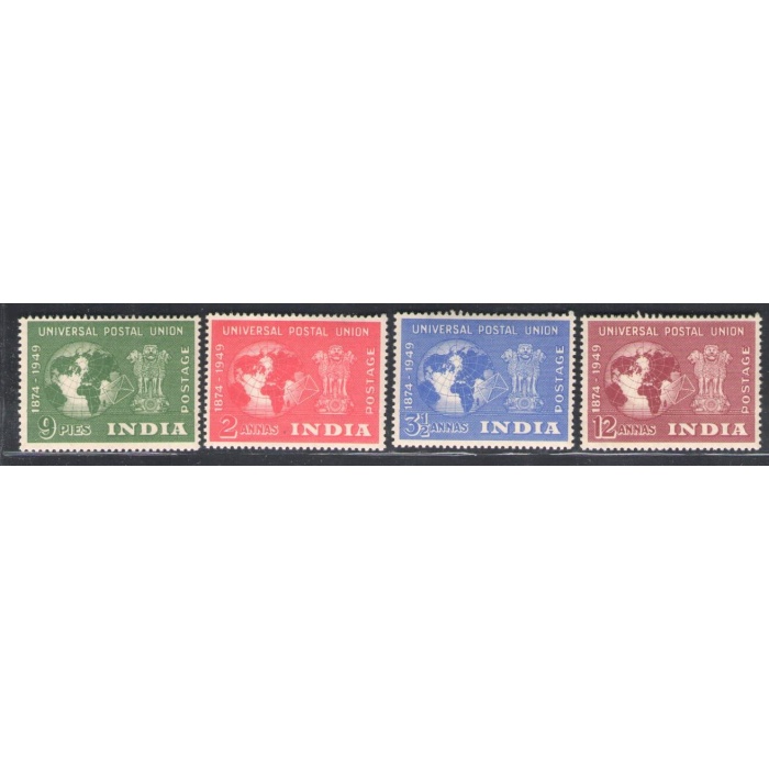 1949  India - 75 Anniversario UPU - Stanley Gibbson n. 325-28 - 4 valori - MNH**