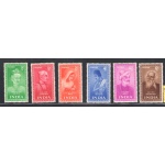 1952 India - Stanley Gibbson n. 337-42 - 6 valori - Poeti e Santi Indiani - MNH**