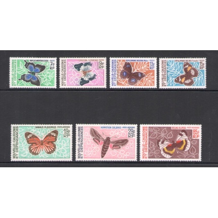 1967-68 Nouvelle Caledonie - Catalogo Yvert n. 341-44 + Posta Aerea n. 92-94  - Farfalle - 7 valori - MNH**