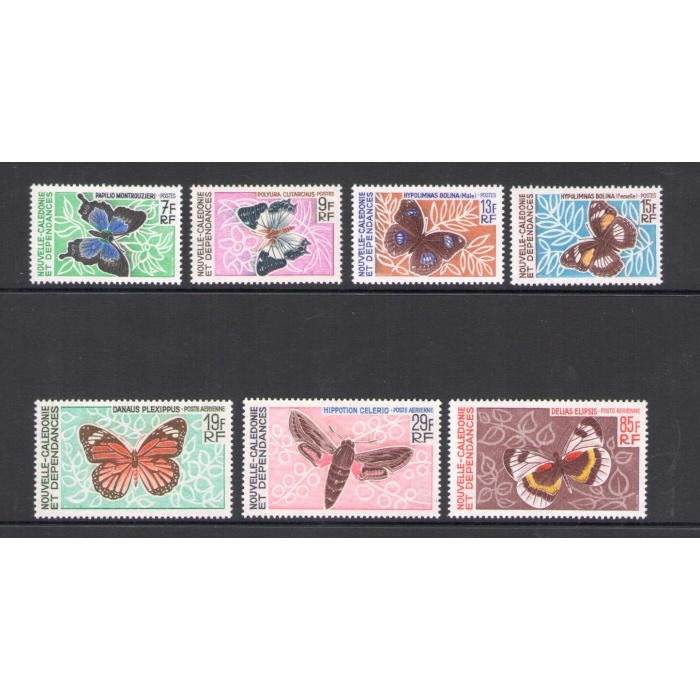 1967-68 Nouvelle Caledonie - Catalogo Yvert n. 341-44 + Posta Aerea n. 92-94  - Farfalle - 7 valori - MNH**