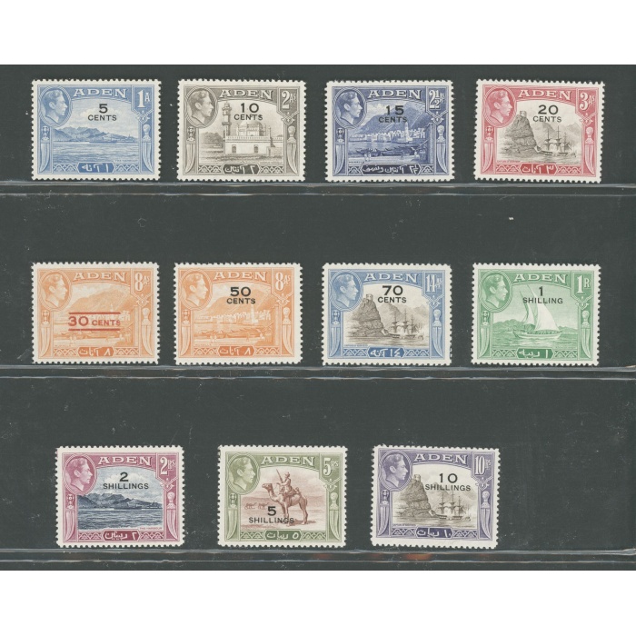 1951 ADEN, Stanley Gibbons n.  36-46 serie di 11 valori -  MNH**