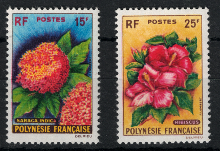 1962 Nouvelle Caledonie - Catalogo Yvert n. 15-16 - Fiori - 2 valori  MNH**