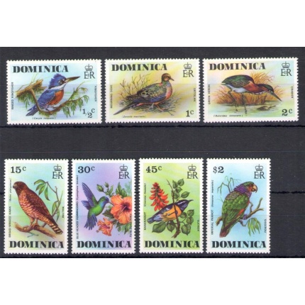 1976 Dominica , Uccelli - Yvert n. 478-84 - 7 valori - MNH**