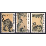 1970 Corea del Sud - Tavole Animali Dinnastia Yi - Yvert 611-13 - 3 valori - MNH**