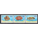 1972 INDONESIA, Stanley Gibbons n.1318-20 - Pesci - MNH**