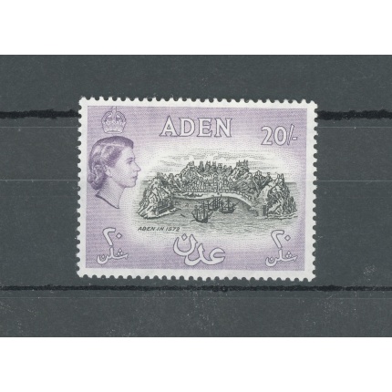 1953-63 ADEN, Stanley Gibbons n. 72 , 20 scellini black and deep lilac -  MNH**