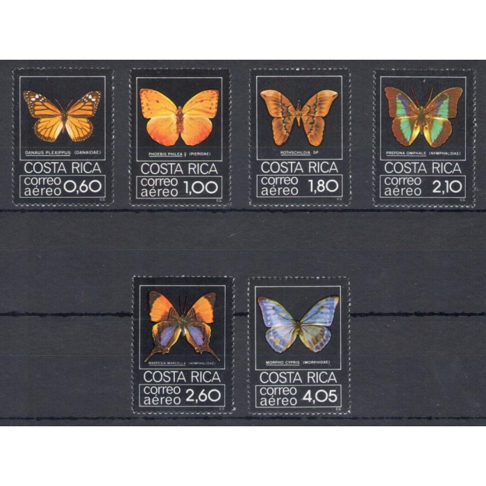 1979 Costa Rica , Posta Aerea Farfalle - Yvert n. 739-44 - 6 valori - MNH**