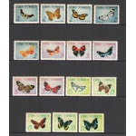 1965  Farfalle - Yvert n. 881-895 - 15 valori - MNH**