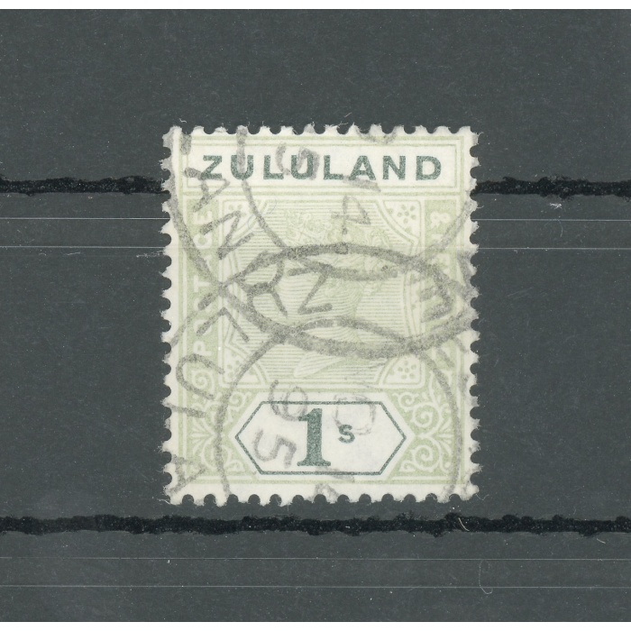 1888-93 Zululand - South Africa -  Stanley Gibbons n. 10 - 1 scellino dull green  - Usato
