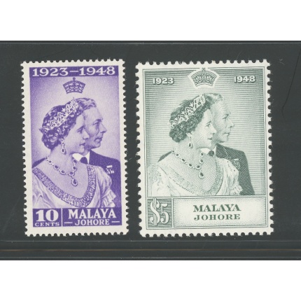 1948 JOHORE - Stanley Gibbons n. 131-32 - Royal Silver Wedding - MNH**