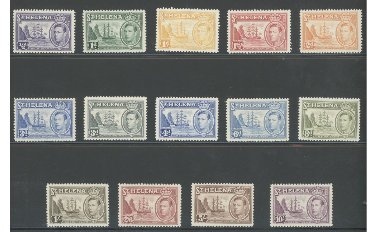 1938-44 St. Helena , Stanley Gibbons n. 131-140 - Giorgio VI - MNH**