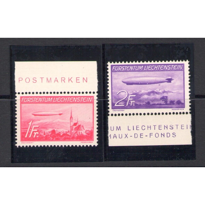 1936 LIECHTENSTEIN, Posta Aerea n. 15-16 - Primo volo in America del Dirigibile Hindenburg - MNH**