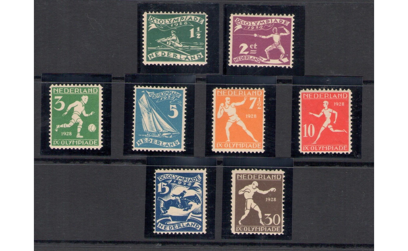 1928 Olanda - Catalogo Yvert n. 199-206  - 9 Giochi Olimpici ad Amsterdam - MNH**