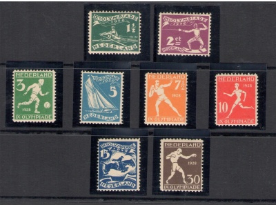 1928 Olanda - Catalogo Yvert n. 199-206  - 9 Giochi Olimpici ad Amsterdam - MNH**
