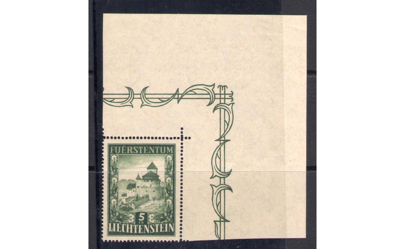 1952 Liechtenstein, n° 272 - Castello di Vaduz Angolo di Foglio - MNH**