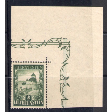 1952 Liechtenstein, n° 272 - Castello di Vaduz Angolo di Foglio - MNH**