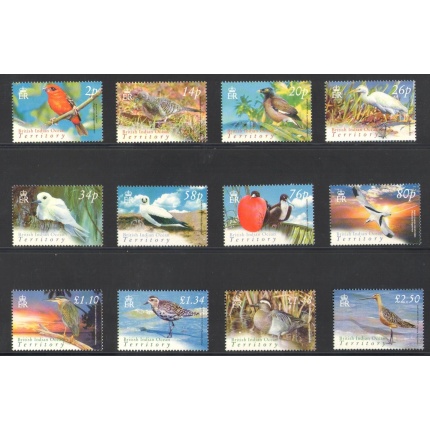 2004 BIOT - BRITISH INDIAN OCEAN TERRITORY -  OCEAN INDIEN - Yvert n. 289-300 - Uccelli - serie di 12 valori - MNH**