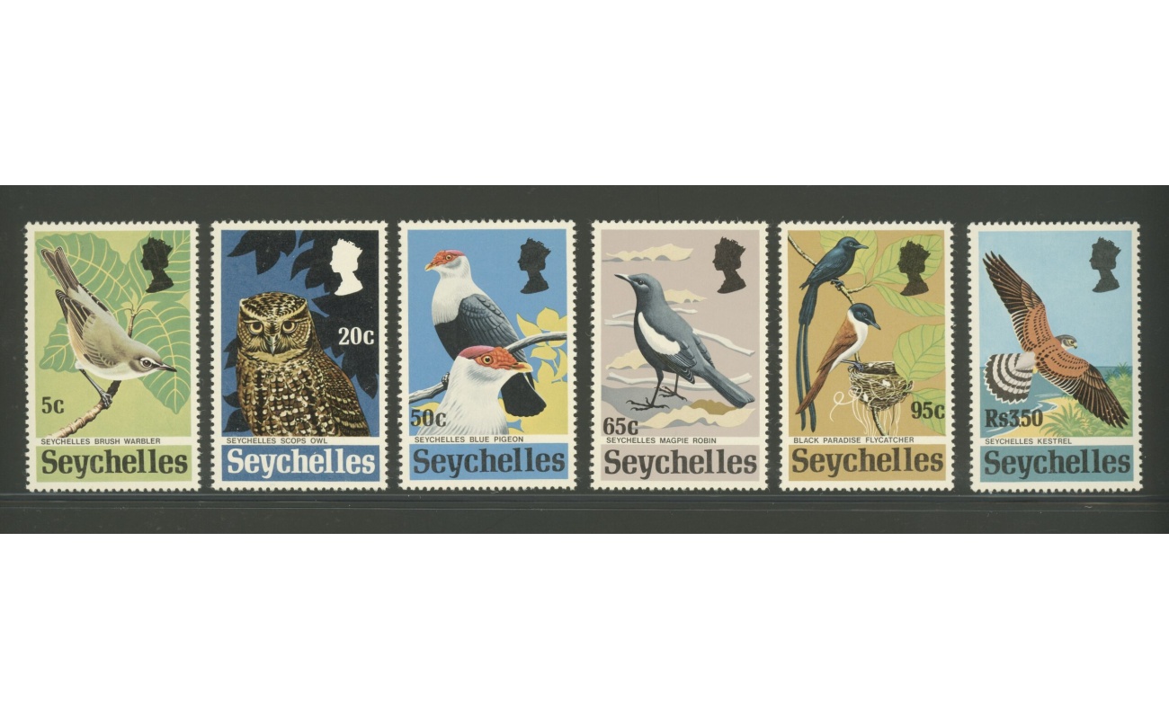 1972 Seychelles - Yvert n. 273-78- Uccelli - 6 valori - Serie Completa - MNH**