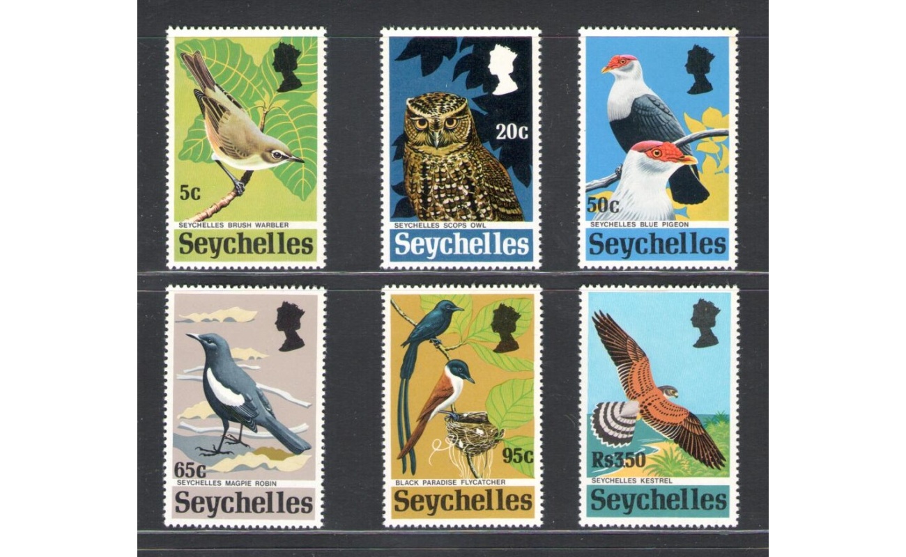 1972 SEYCHELLES, Stanley Gibbons n. 308-13 - serie di 6 valori - Uccelli - MNH**