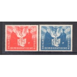 1951 DDR, Visita Presidente Polacco Bierut , 2 valori , Yvert n. 36-37 , MNH**