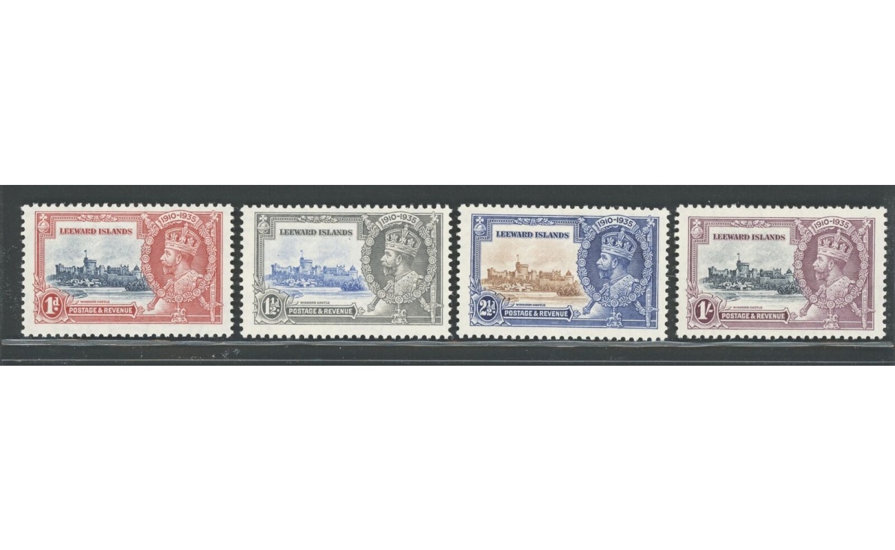 1935 Leeward Islands - Stanley Gibbons n. 88-91 - 4 valori - Silver Jubilee - MH*