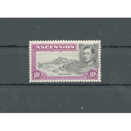 1938-53 ASCENSION, Stanley Gibbons n. 47 - 10 Scellini black and bright purple - MNH**