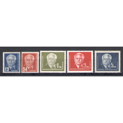 1950 DDR, Presidente W. Pieck , 5 valori , Yvert n. 6-9A , MNH**