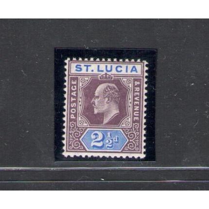 1904-10 St. Lucia - Stanley Gibbons n. 68 - 2 1/2d. dull purple and ultramarine - MNH**