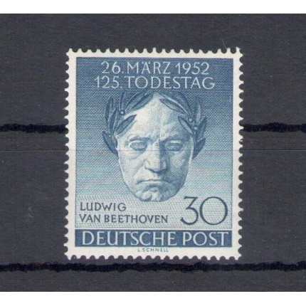 1952 Germania - Berlino - 125 Anniversario Morte di Beethoven - Yvert n. 73 - MNH**