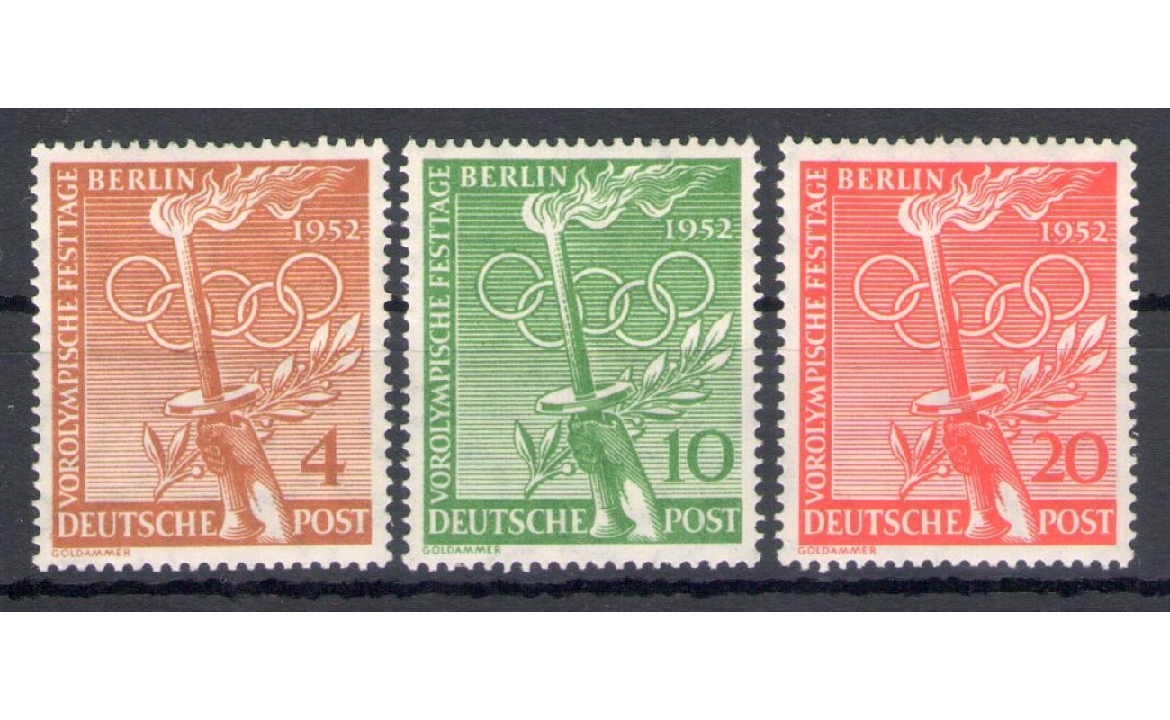 1952 Germania - Berlino - Giochi Olimpici Helsinki - Yvert n. 74-76 - MNH**